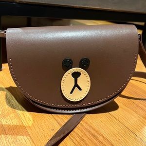 Bear face shell handmade bag